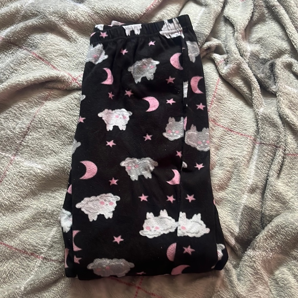 Black and pink pj pants
